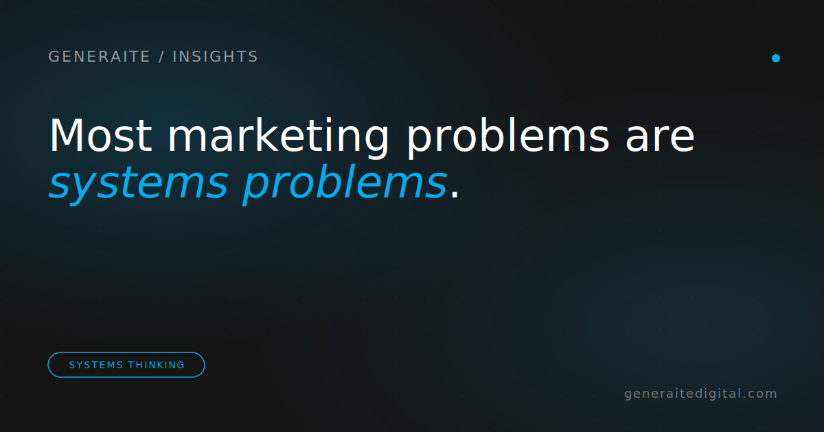 Most marketing problems are systems problems. A Generaite Insights article.